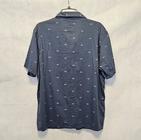 Old Navy Greyish Blue 54% Cotton 46% Rayon Button Up Shirt Size L - Picture 2 of 5